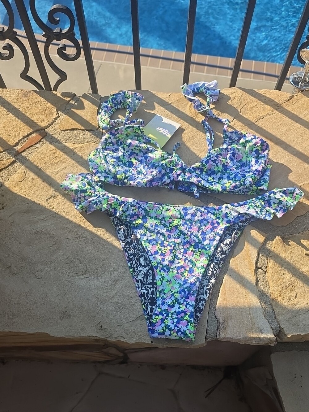 Maaji Floral Multicolor Bikini - Blue, Green, Purple